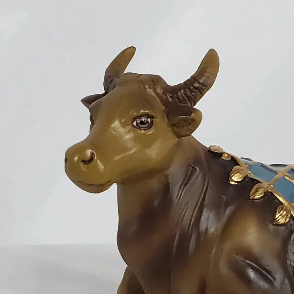 2007 Thomas Kinkade Seated Bull Hawthorne Village Nativity Christmas Display